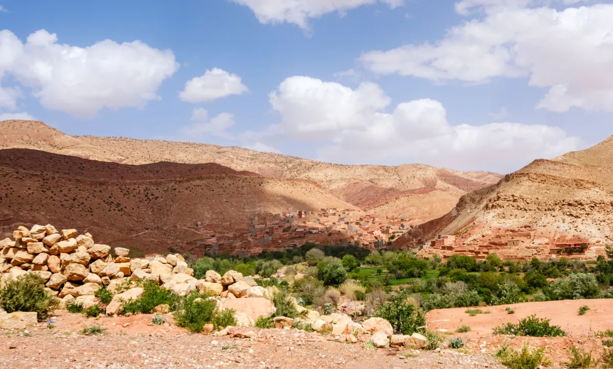 Village et paysage de l'Atlas marocain