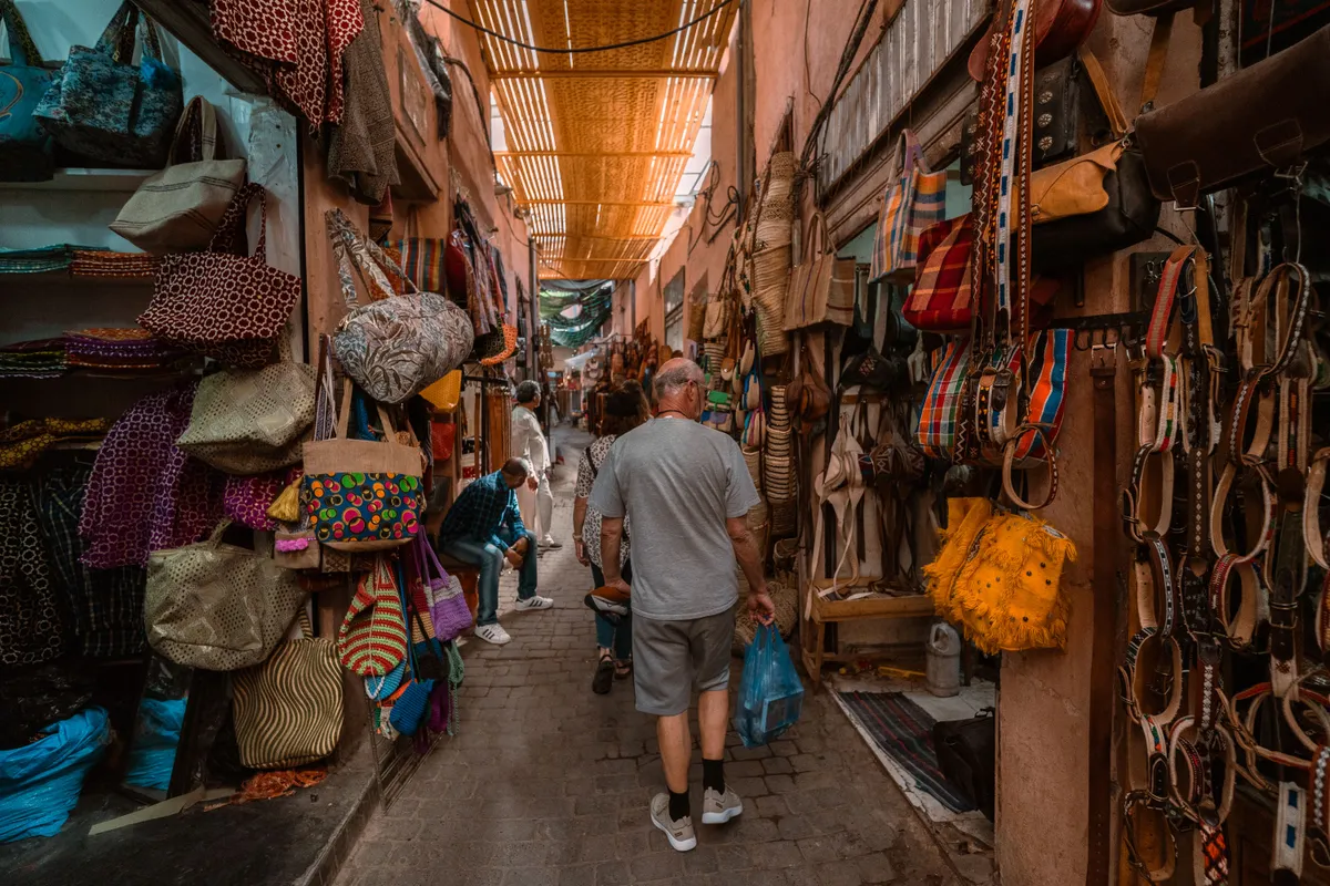 Ruelle d'un souk marocain