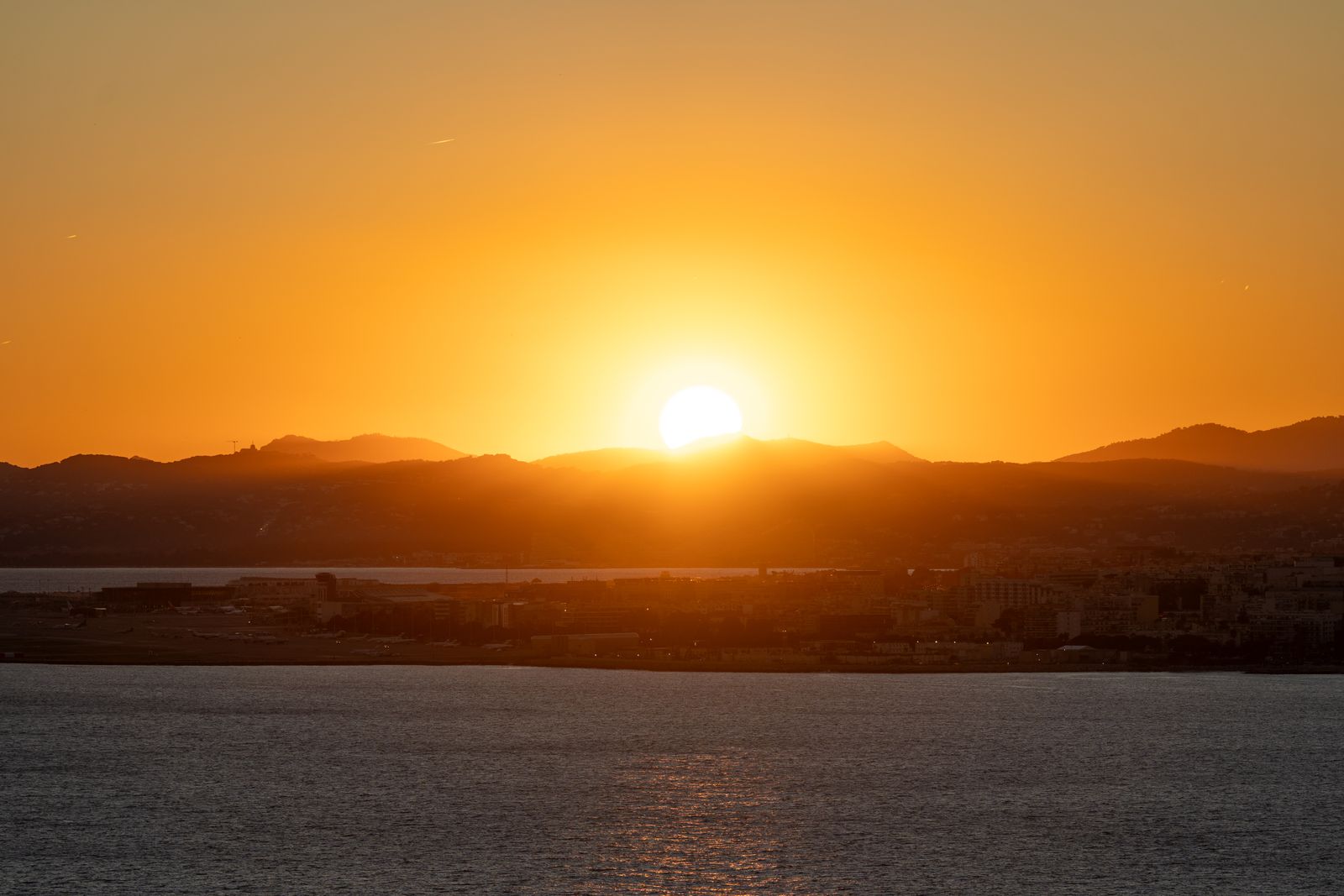 Coucher de soleil sur Nice