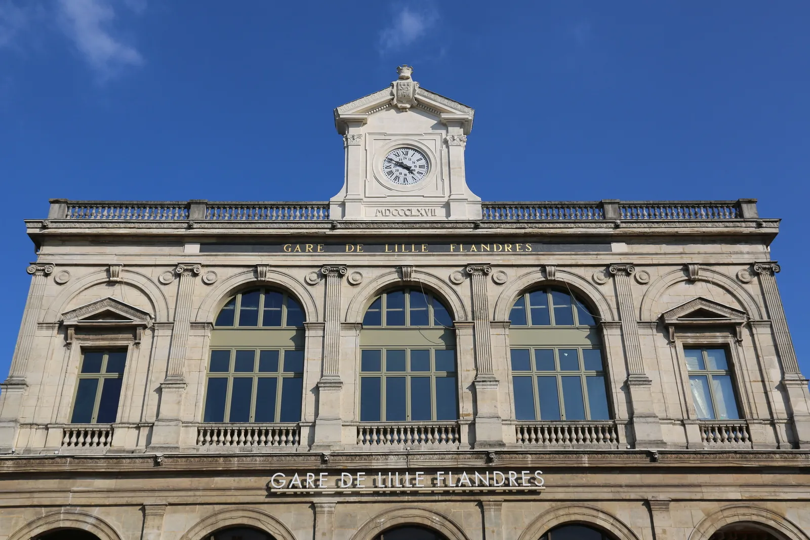 La gare Lille-Flandres, devant laquelle commence la promenade sonore City Whispers dans le Vieux-Lille