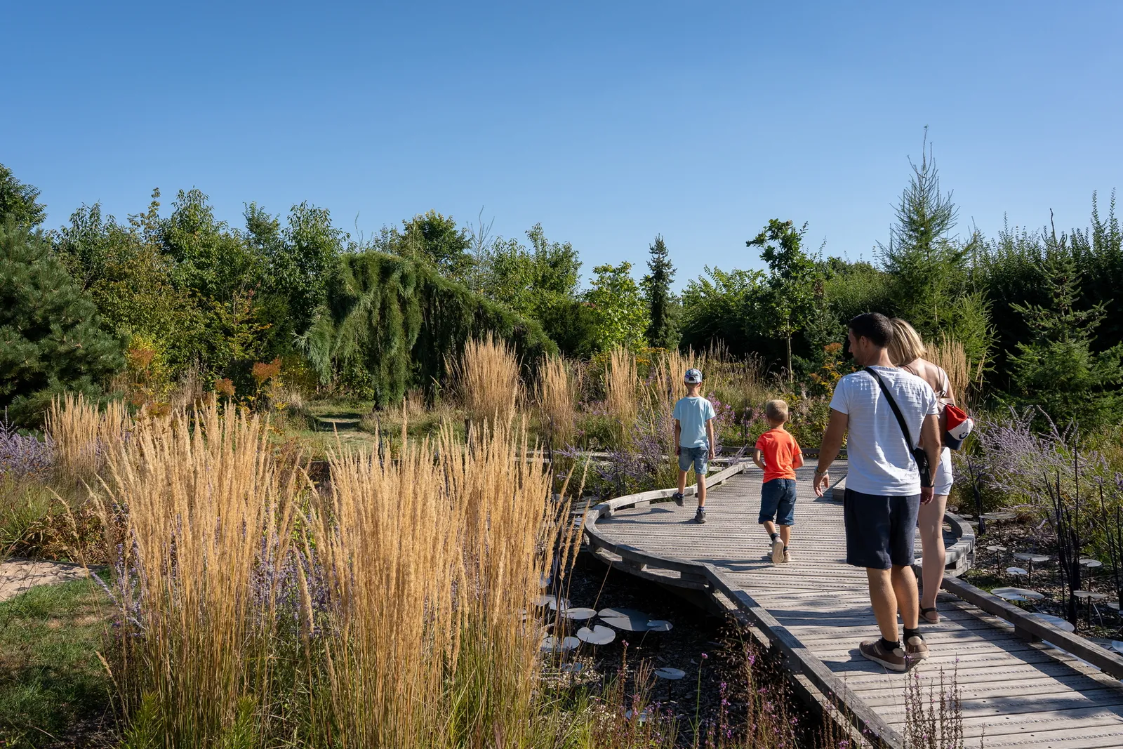 Le parc Mosaïc, jardin des cultures du parc de la Deûle, à Houplin-Ancoisne au sud de Lille